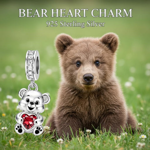 Sterling Silver Lion Red Panda Fox Bear Capybara Charm Beads Christmas Birthday Gift