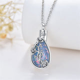 Sterling Silver Rose Urn Necklace for Ashes