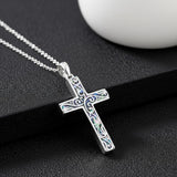 Sterling Silver Cross Pendant Necklace Christian Religious Jewelry Gifts for Anniversary