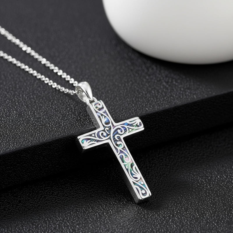 Sterling Silver Cross Pendant Necklace Christian Religious Jewelry Gifts for Anniversary