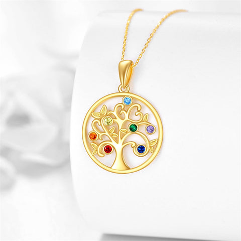 14K Gold Tree of Life Pendant Necklace