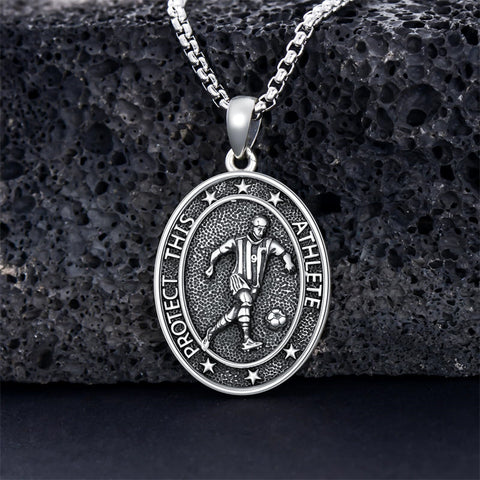 Sterling Silver Baseball Soccer Hockey Football Basketball Taekwondo Tennis Golf Runner Pendant Necklace