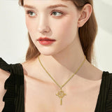 14K Gold Plated Cross Pendant Necklace Christian Jewelry Gifts