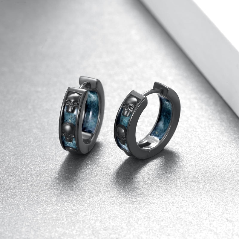 14K Gold Plated Viking  Hoop Earrings for Men