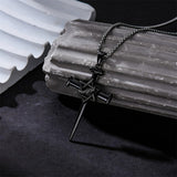 Sterling Silver Star Of David  Cross Pendant Necklace