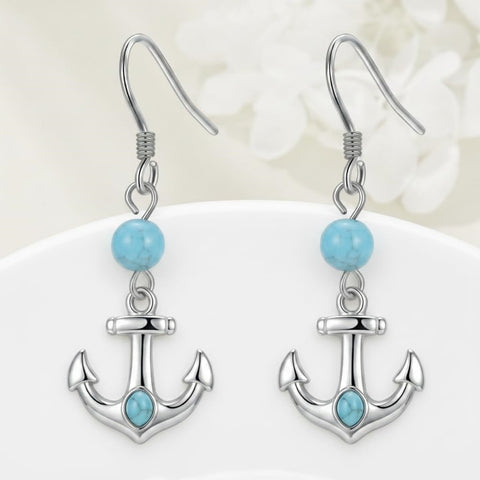 Sterling Silver Turquoise Owl Dragonfly Butterfly Hummingbird Dangle Earrings
