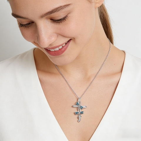 14K Gold Plated Turquoise Turtle Dragonfly Hummingbird Pendant Necklace