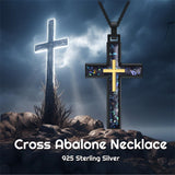 Sterling Silver Cross Religious Necklace for Men