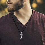 Sterling Silver Celtic Knot Wolf Tooth Urn Necklace for Ashes