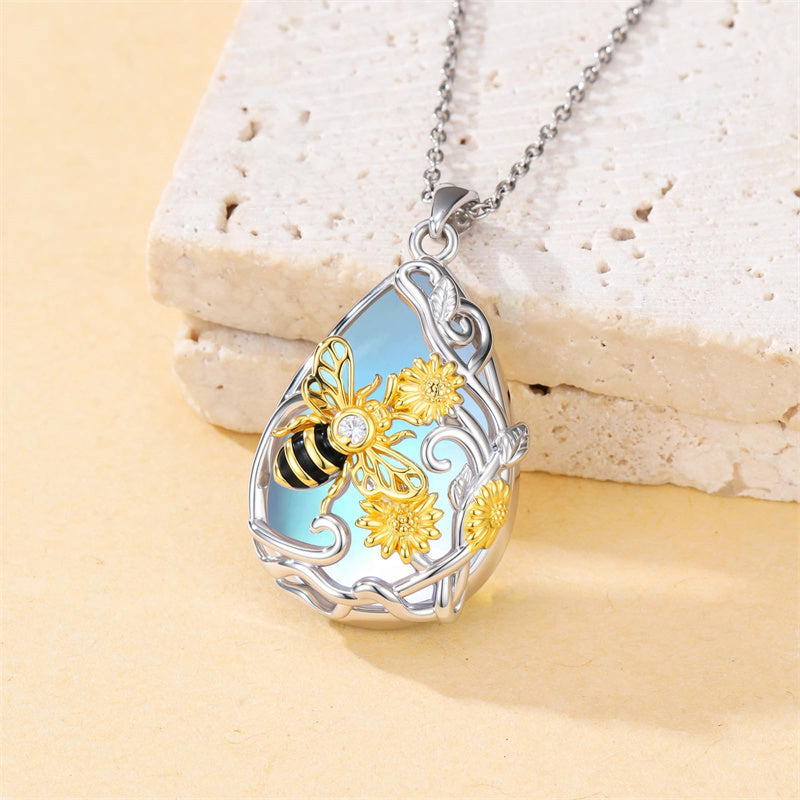 Sterling Silver Blue Dragonfly Pendant Necklace