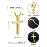 14K Gold Plated Soccer Football Basketball Baseball Cross  with Bible Verses Religious Pendant Necklace for Men