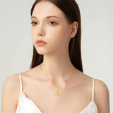 14K Yellow Gold Mother and Child Pendant Necklaces for Women