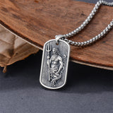 Sterling Silver  Poseidon Trident  Pendant Necklace for Men
