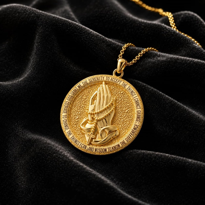 Patron Saint Medal Gold Plated Catholic Pendant Christian Religious Necklace Amulet Jewelry