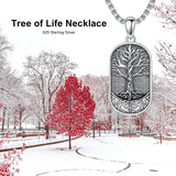 Sterling Silver Memento Mori Tree of Life Anubis Pendant Viking Amulet   Protection Pendant Necklace Halloween Gift