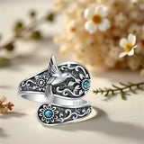 Sterling Silver Oxidized Dragonfly Butterfly Hummingbird Sea Turtle Anchor Cross Tree of Life Sunflower Spoon Ring