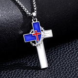 Sterling Silver Cross Pendant Necklace Christian Religious Jewelry Gifts for Anniversary