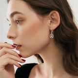 Sterling Silver Heart-Shaped Cubic Zircon Otter Cow Raccoon Leverback Earrings