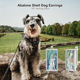 Sterling Silver Abalone Shell Mountain Cat Dog Fox Dragonfly Hummingbird Earring