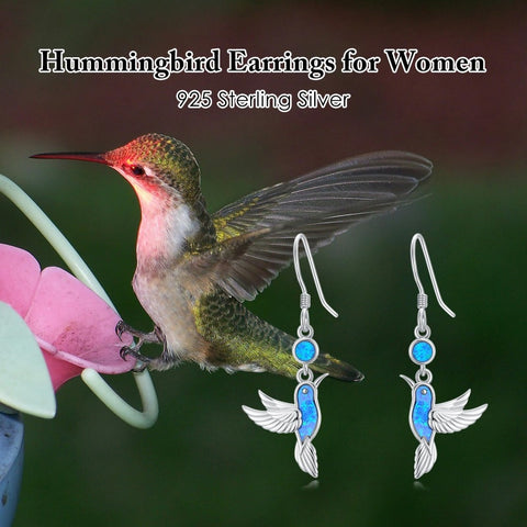 Sterling Silver Turquoise Owl Dragonfly Butterfly Hummingbird Dangle Earrings