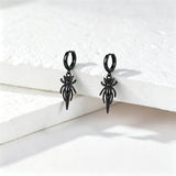 Sterling Silver Feather Arrow  Skull Spider Bat Scorpion Hoop Earrings Halloween Christmas Gift