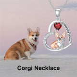 14K Gold Birthstone Corgi Pendant Necklace