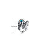 Sterling SilverMustard Seed Turtle Ocean Butterfly Dragonfly Turquoise Adjustable  Spoon Ring Spoon Jewelry for Women