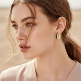14K Gold Plated  Hoop Earrings for Her