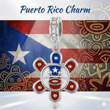 Sterling Silver Coqui Frog Flag Puerto Rico Charm Beads
