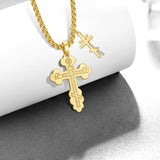 14K Gold Plated  Cross Necklace Religious Amulets Jewelry Gifts
