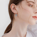 Witches Heart Moss AgaeEarrings 925 Sterling Silver Goth Black Rose Jewelry for Women