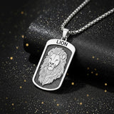 Sterling Silver Tiger Eagle Lion Dragon Phoenix Necklace for Men Animal Jewelry Gifts for Chrismas Birthday