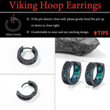 14K Gold Plated  Viking Hoop Earrings
