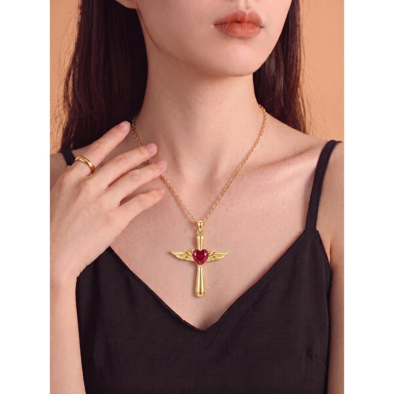 10K 14K 18K Gold Cross Pendant Necklace Religious Jewelry Gifts for Men and Women