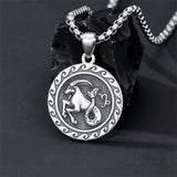 Sterling Silver 12 Zodiac Astrology Horoscope Pendant Necklace