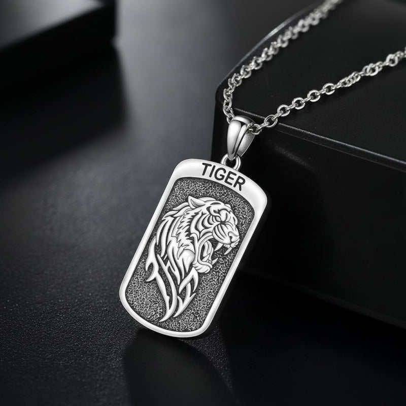 Sterling Silver Tiger Eagle Lion Dragon Phoenix Necklace for Men Animal Jewelry Gifts for Chrismas Birthday