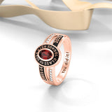 Sterling Silver 10K Gold 14K Gold 18K Gold Personalized Birthstone Engraved Class Ring Graduation Ring