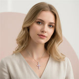 Sterling Silver Cross Pendant Necklace for Women Southwestern Cross Jewelry Gifts