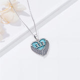 Sterling Silver Turquoise Angel Number 11:11 111 333 444 Pendant Necklace
