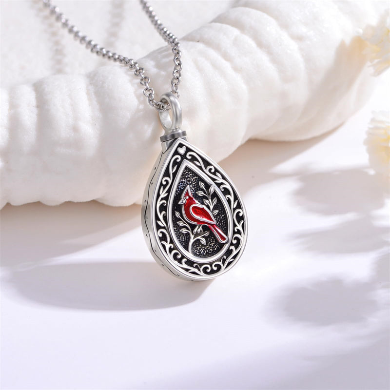 Sterling Silver Bumble Bee  Butterfly Cardinal Cross Dragonfly Hummingbird Paw Print Urn Necklace for Ashes