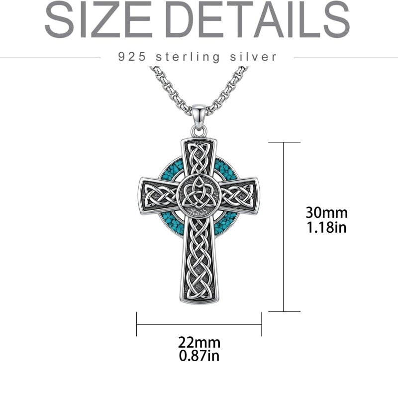 Sterling Silver Cross Pendant Necklace Christian Religious Jewelry Gifts for Anniversary