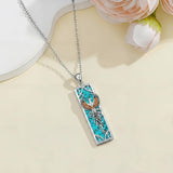 Sterling Silver Abalone Shell Bar Cardinal Bee Butterfly Hummingbird Dragonfly Phoenix Pendant Necklace for Women