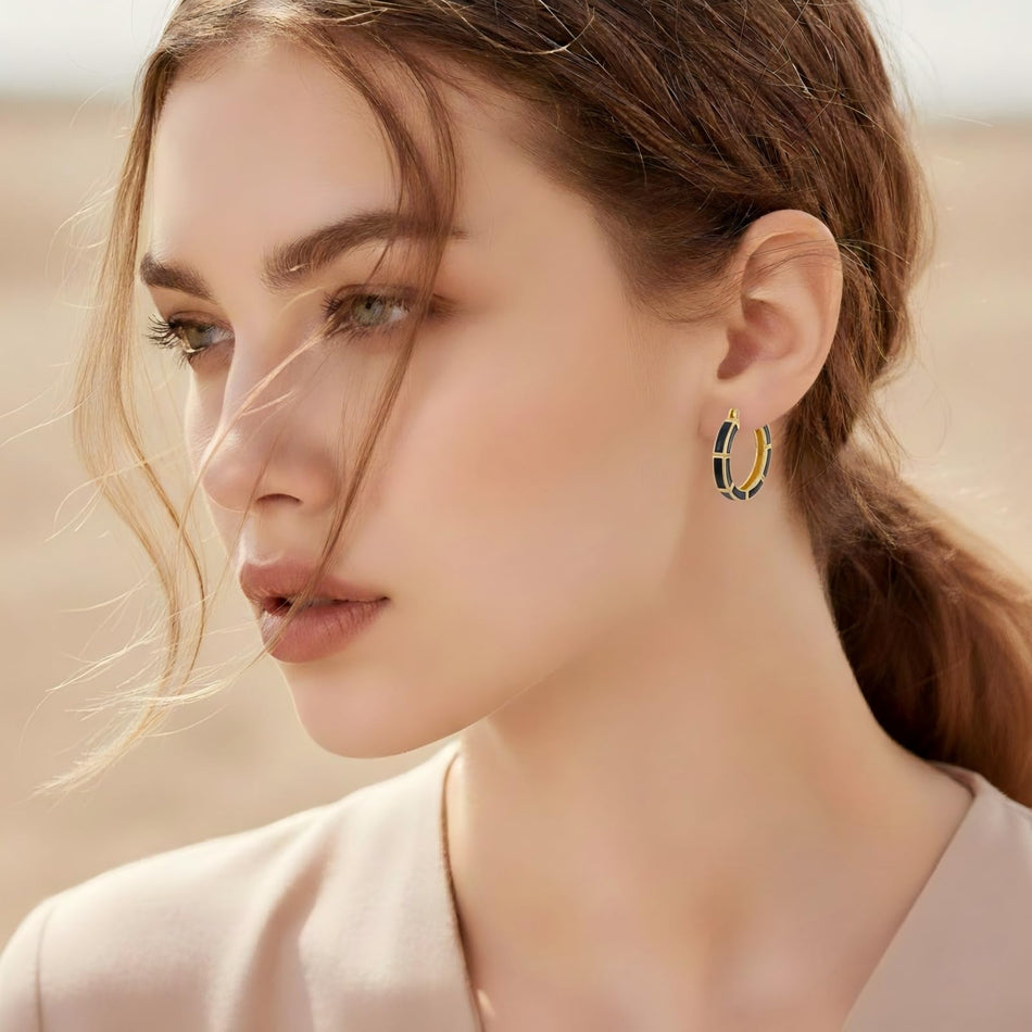 14K Gold Plated  Hoop Earrings for Her