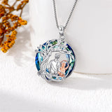 Sterling Silver Father Daughter Heart Pendant Necklace from Dad Gift for Daughter