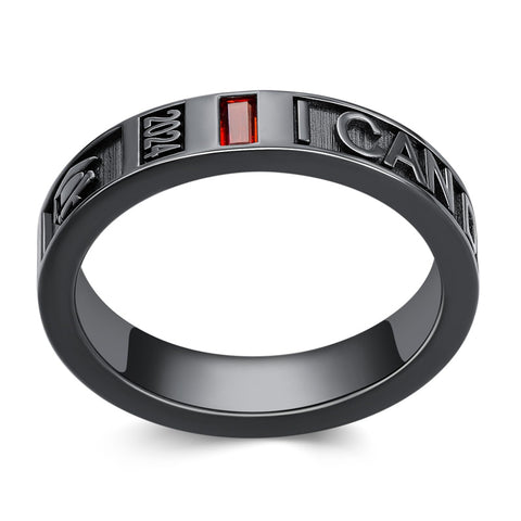 Sterling Sliver Personalied Engraved Birthstone Graduation High School Rings