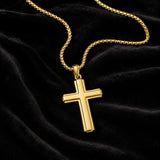 Cross Pendant Necklace  14K Gold Plated Christian Faith Jewelry