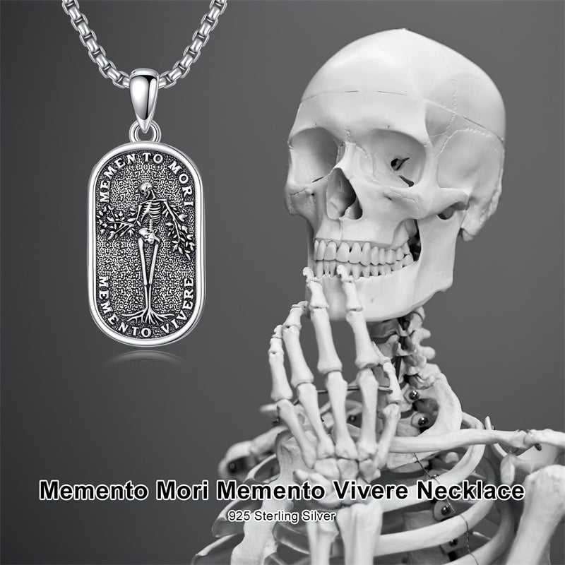 Sterling Silver Memento Mori Tree of Life Anubis Pendant Viking Amulet   Protection Pendant Necklace Egyptian Jewelry