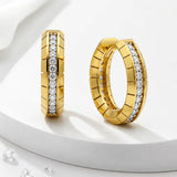 14K Gold Plated Hoop Earrings Jewelry Gift for Birthday Anniversary Mother's Day