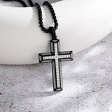 14K Gold Plated Cubic Zirconia Cross Necklace