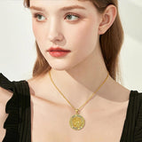 14K Gold Plated Patron Saint Necklace Saint Medal Catholic Amulet Jewelry
